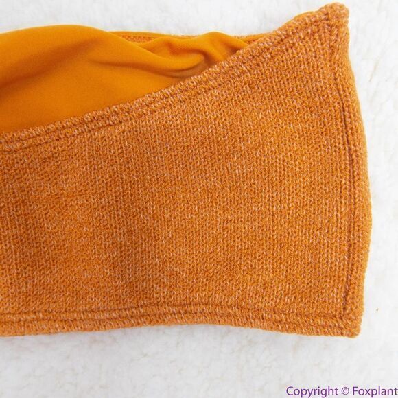 NEW Free People x‎ In your arms knit bikini orange/gold, XS - Picture 9 of 11